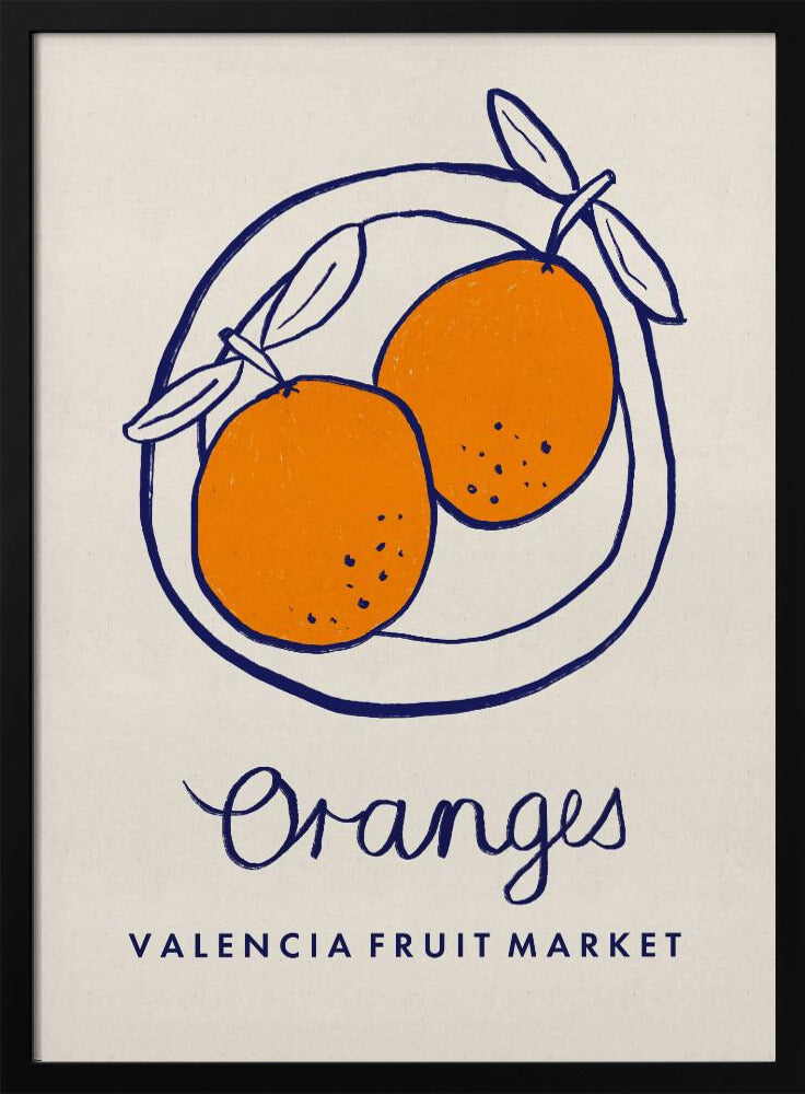 Eetkunst - Sinaasappels Valencia Fruitmarkt | Poster