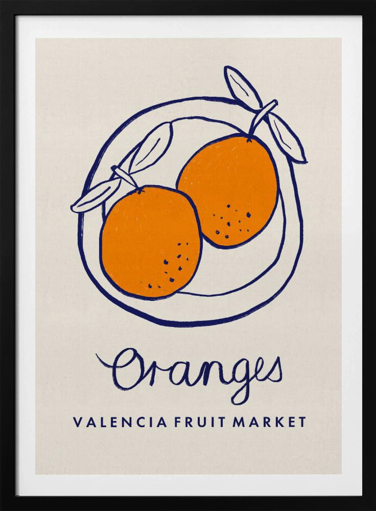 Eetkunst - Sinaasappels Valencia Fruitmarkt | Poster