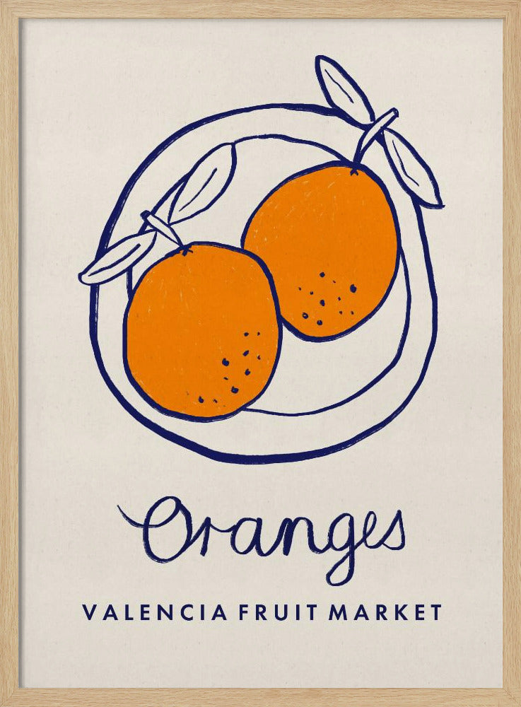 Eetkunst - Sinaasappels Valencia Fruitmarkt | Poster