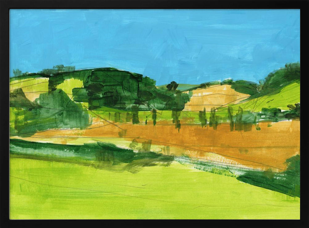 Landschap op het platteland 1 | Poster