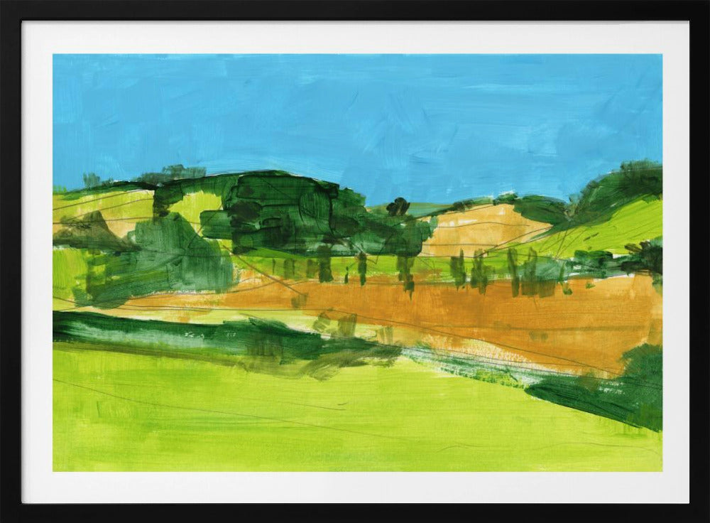 Landschap op het platteland 1 | Poster