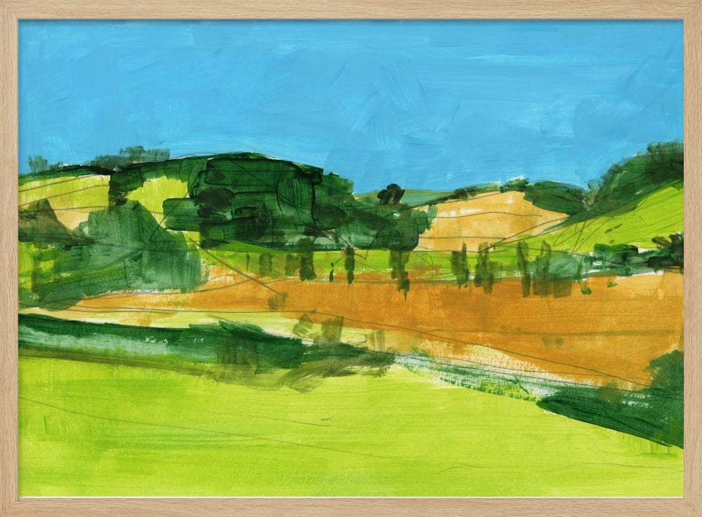 Landschap op het platteland 1 | Poster