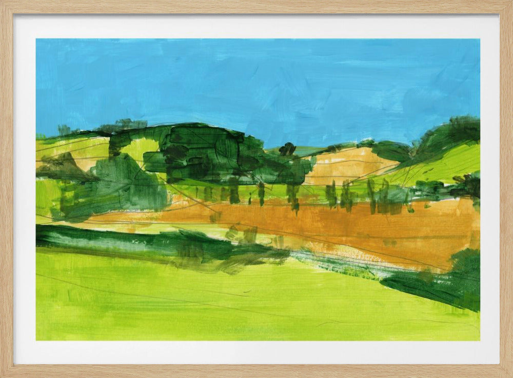 Landschap op het platteland 1 | Poster