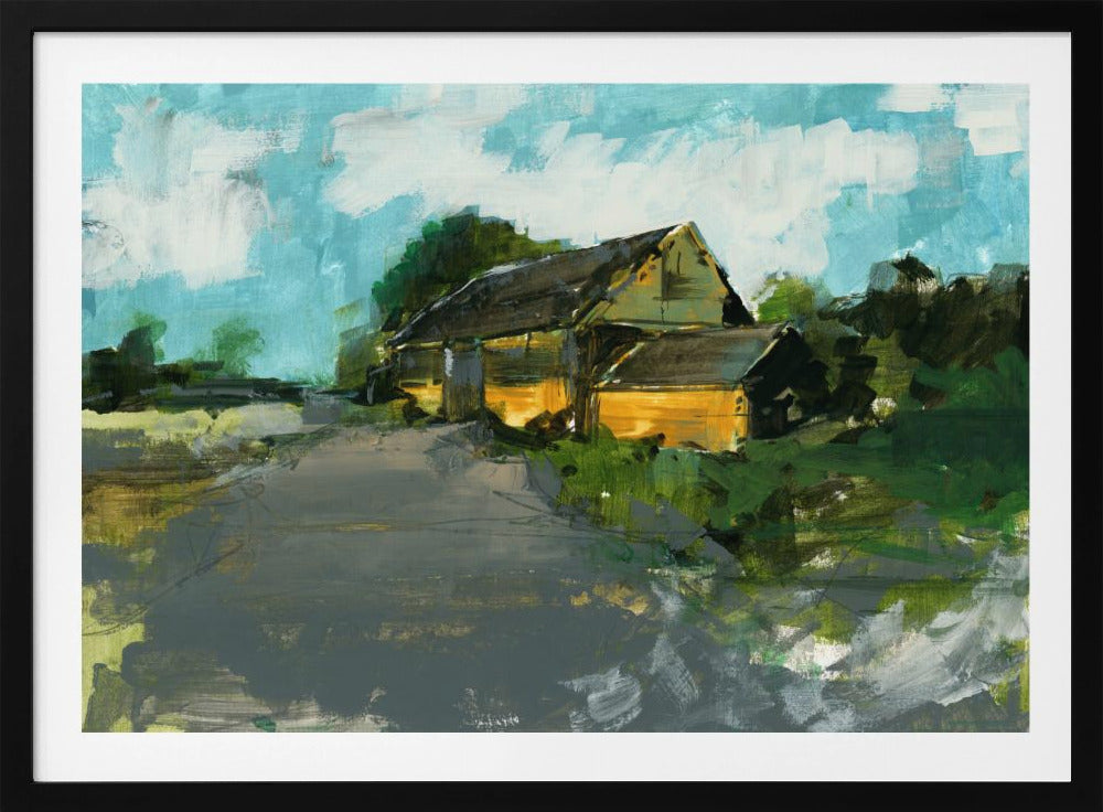 Landschap met een landelijke schuur 1 | Poster
