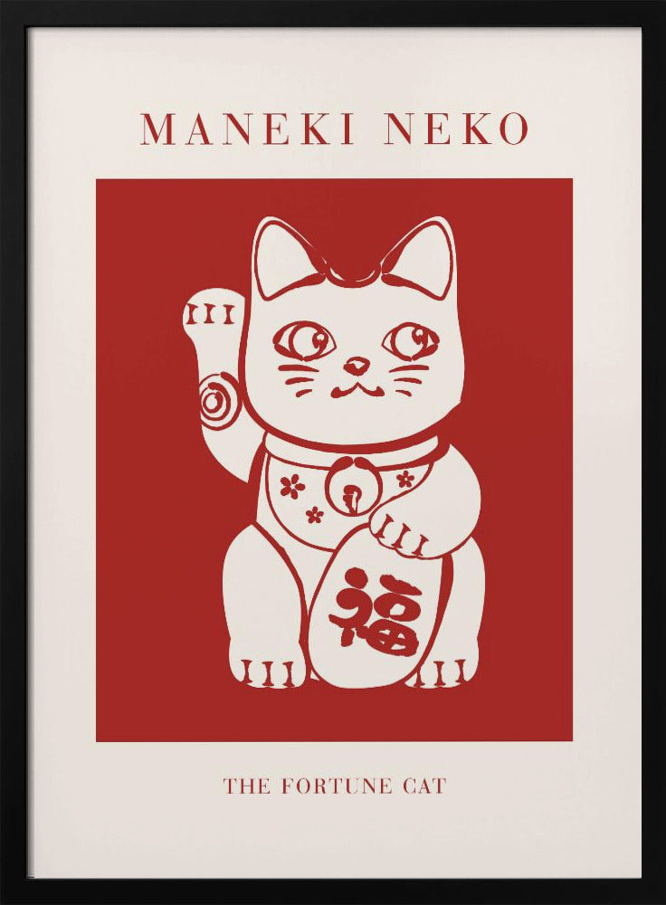 Maneki-Neko Kat Rood | Poster