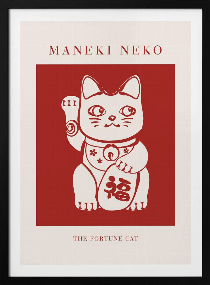 Maneki-Neko Kat Rood | Poster