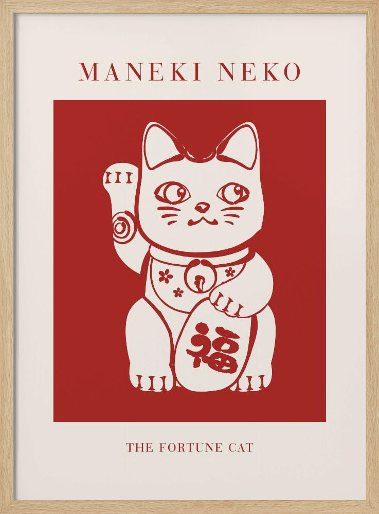 Maneki-Neko Kat Rood | Poster