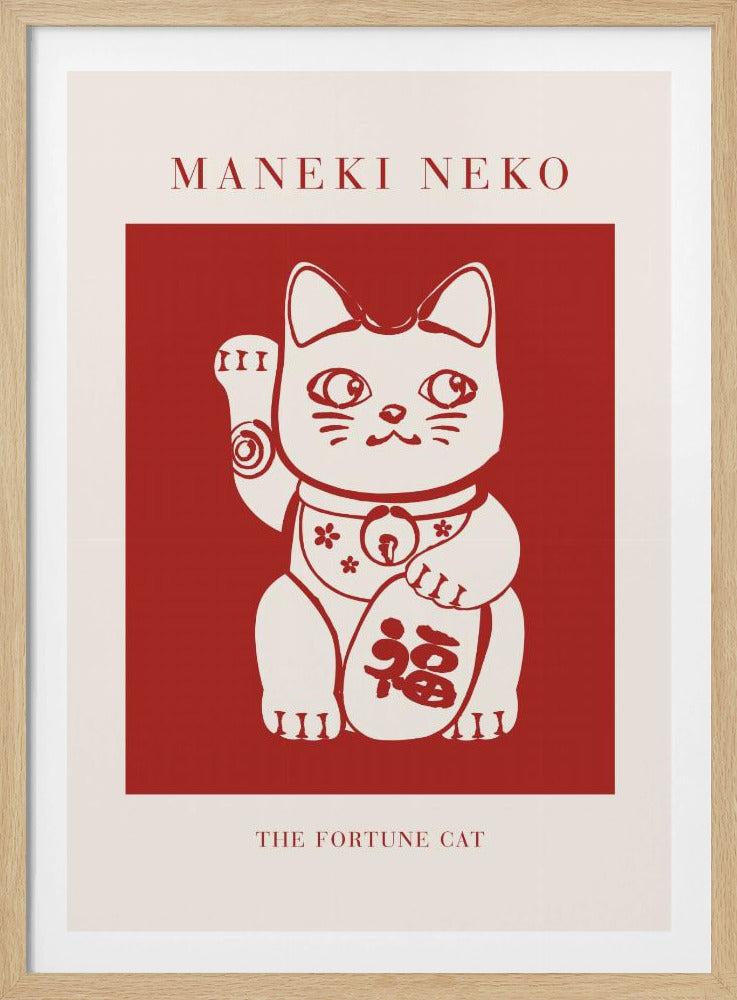 Maneki-Neko Kat Rood | Poster