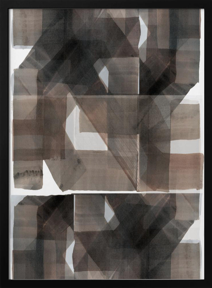 Abstract Donker Gehamerd 1 | Poster
