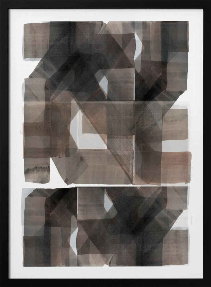 Abstract Donker Gehamerd 1 | Poster
