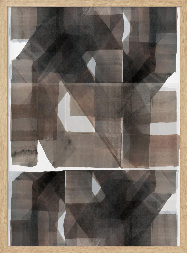 Abstract Donker Gehamerd 1 | Poster