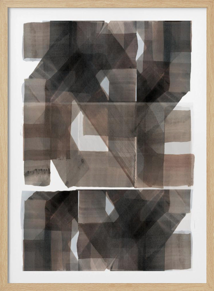 Abstract Donker Gehamerd 1 | Poster