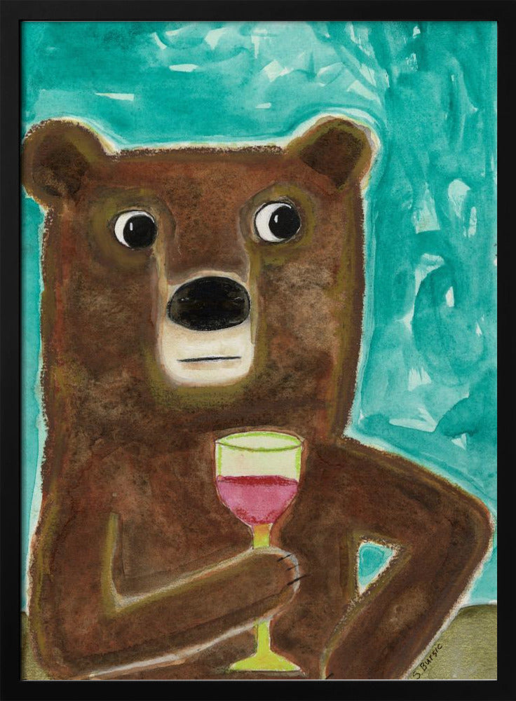 Meneer Beer aan de balie | Poster