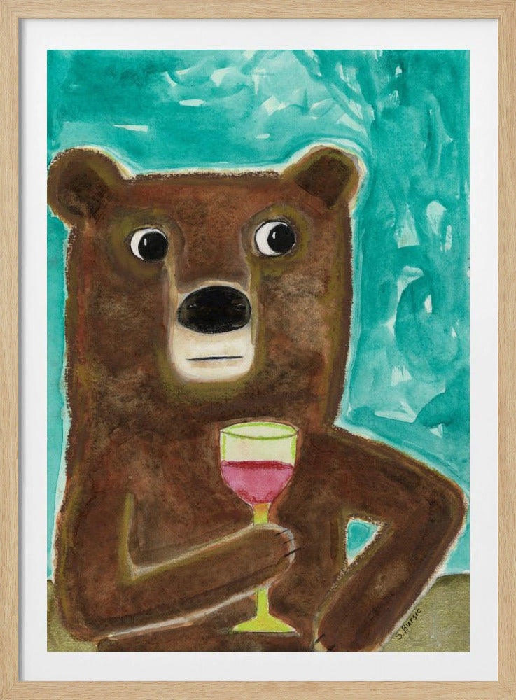 Meneer Beer aan de balie | Poster