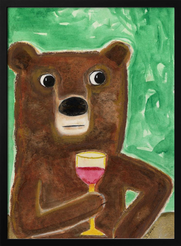 Meneer Beer aan de balie | Poster