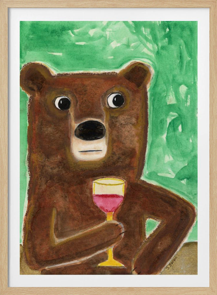 Meneer Beer aan de balie | Poster