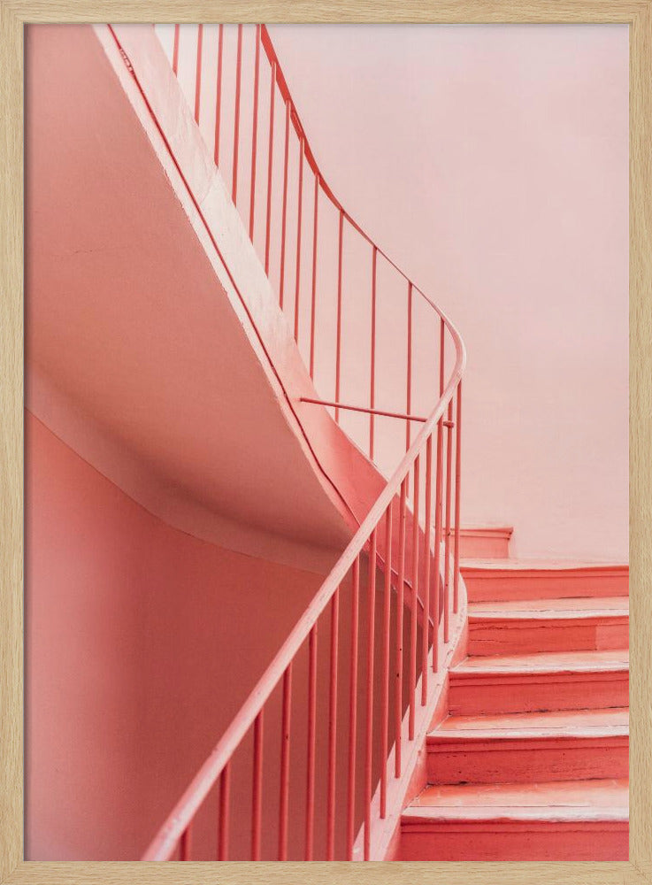 Pink Steps Cannes | Architectural Minimalism | Poster
