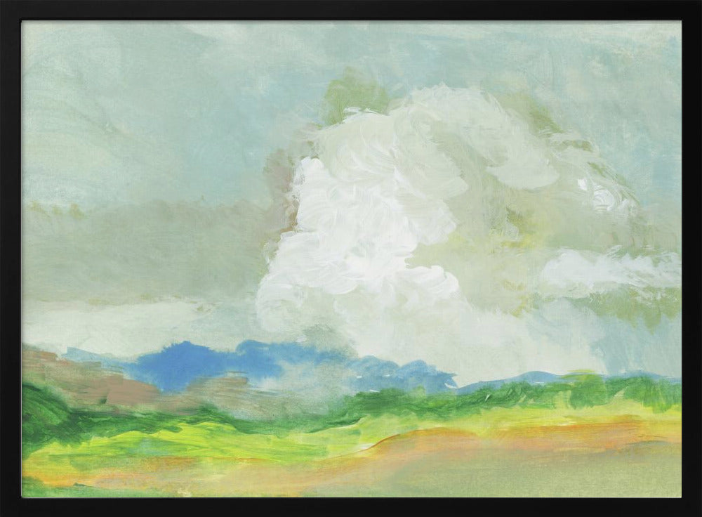 Landschap met grote wolken | Poster