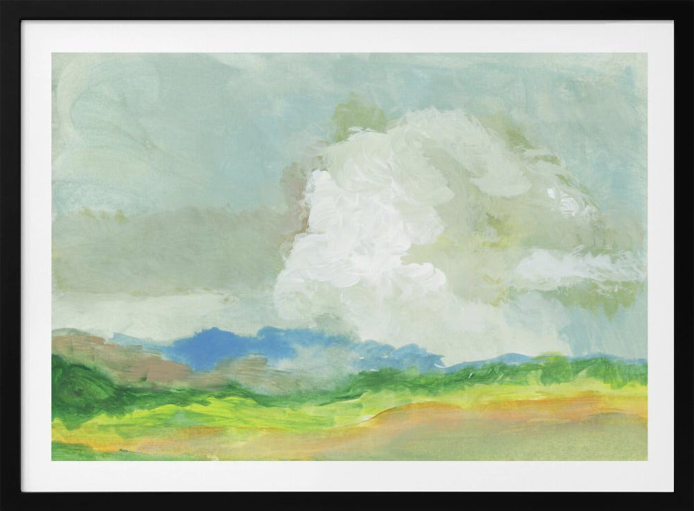 Landschap met grote wolken | Poster