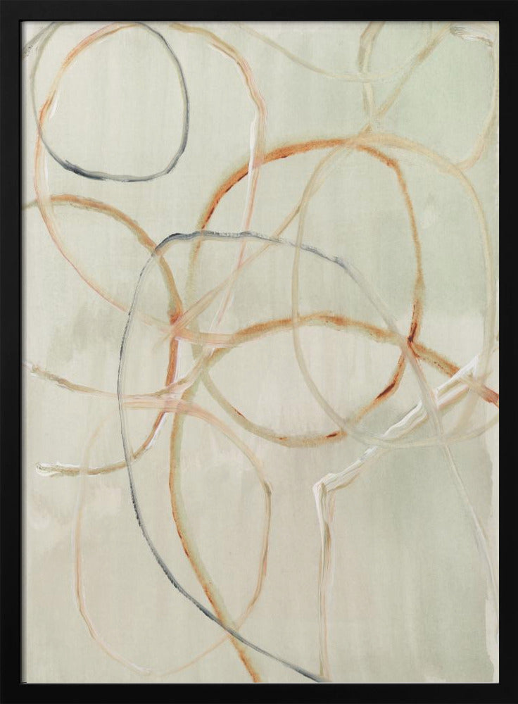 Gedempte abstracte lijnen 1 | Poster