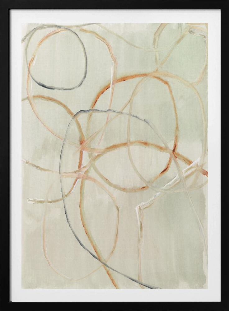 Gedempte abstracte lijnen 1 | Poster