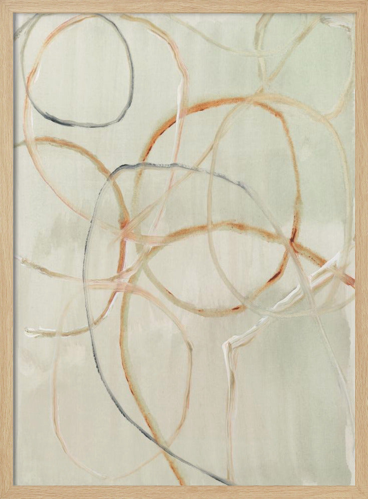 Gedempte abstracte lijnen 1 | Poster