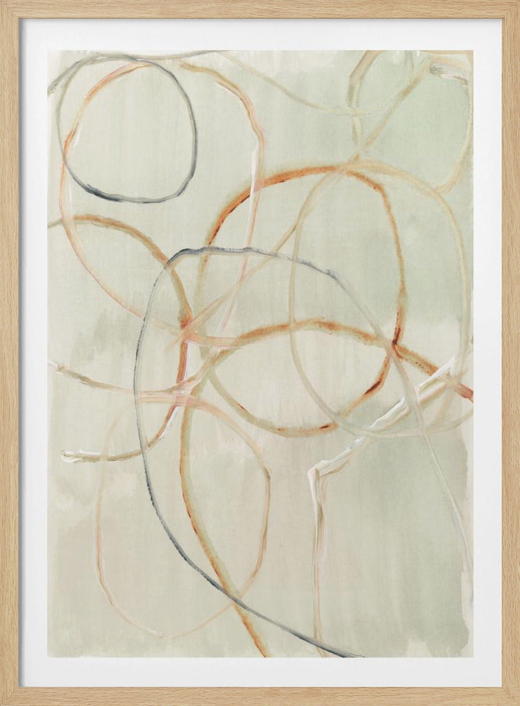 Gedempte abstracte lijnen 1 | Poster