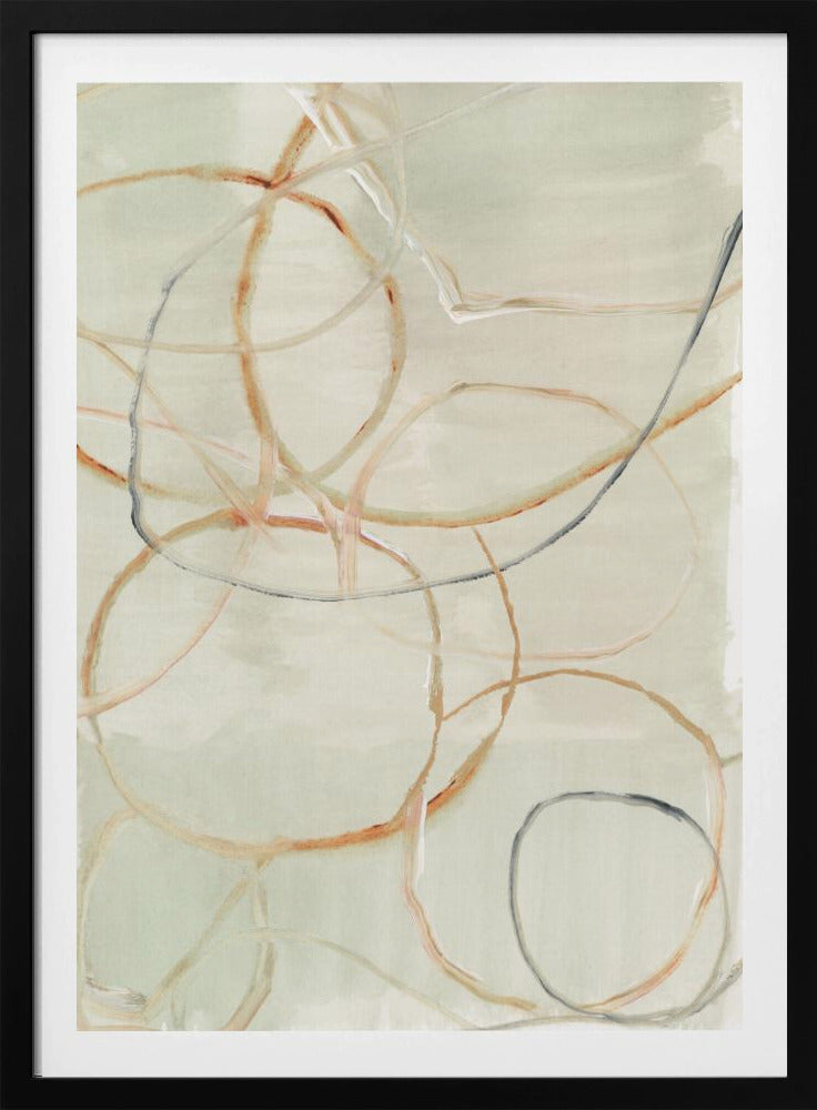Gedempte abstracte lijnen 2 | Poster