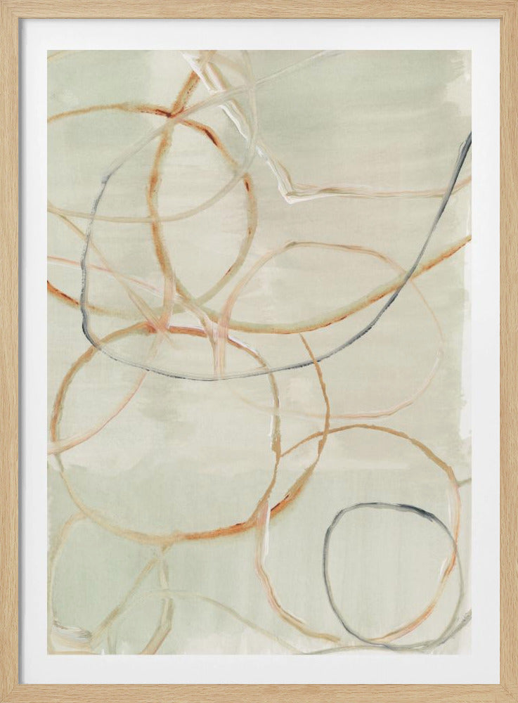 Gedempte abstracte lijnen 2 | Poster