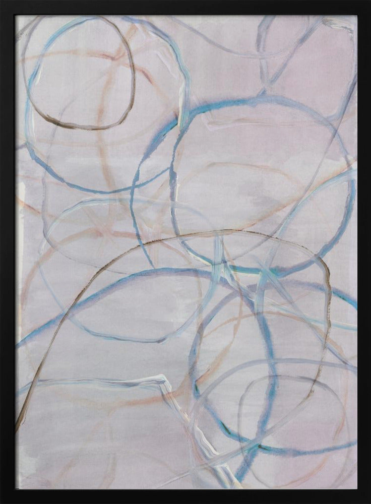 Gedempte abstracte lijnen 3 | Poster