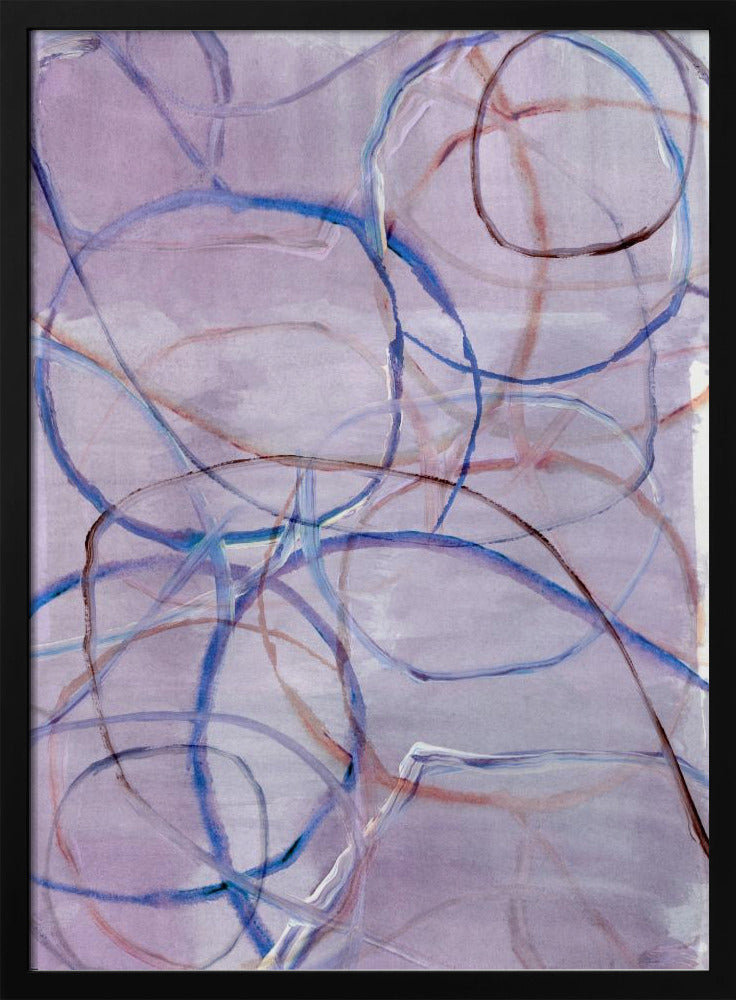 Gedempte abstracte lijnen 4 | Poster
