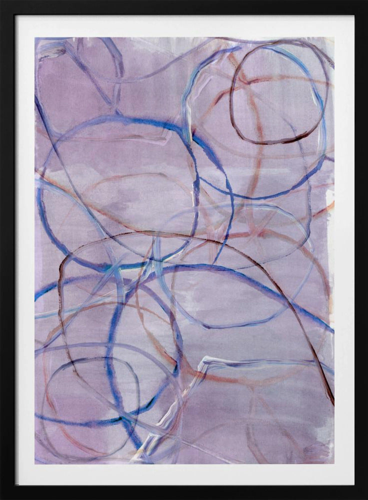 Gedempte abstracte lijnen 4 | Poster