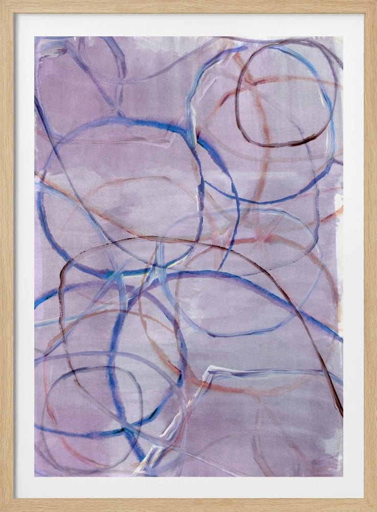 Gedempte abstracte lijnen 4 | Poster