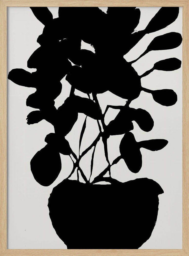 Potted Plant Silhouette No3 | Poster
