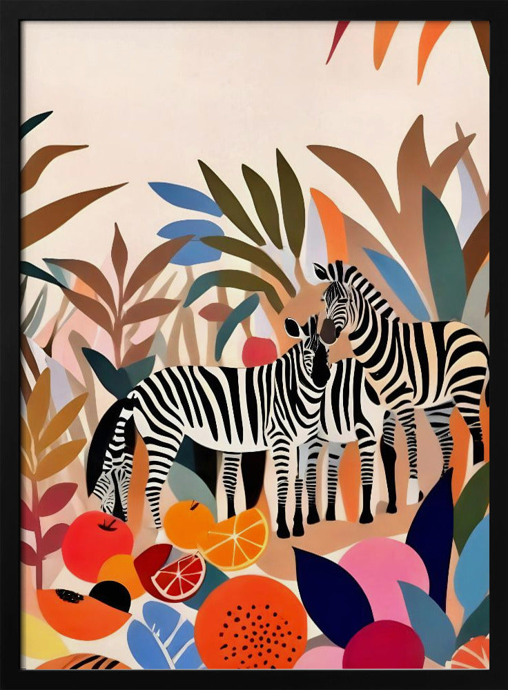 Drie zebra's | Poster
