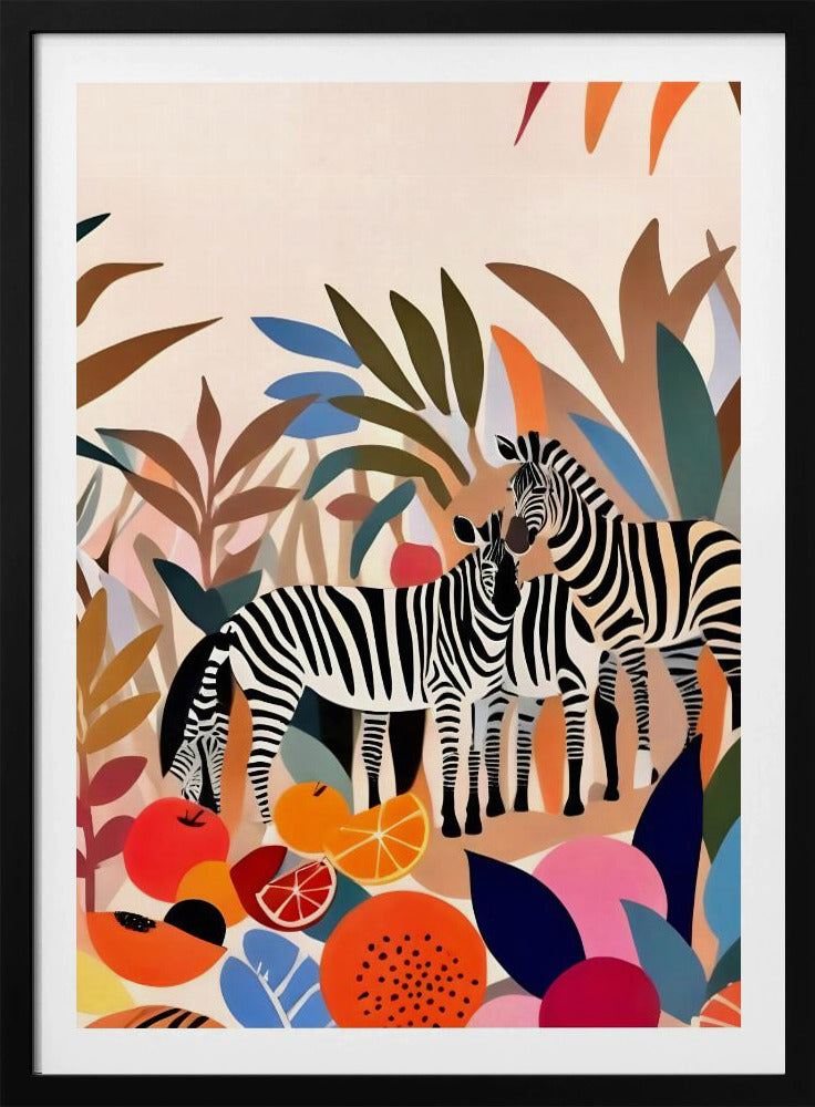 Drie zebra's | Poster