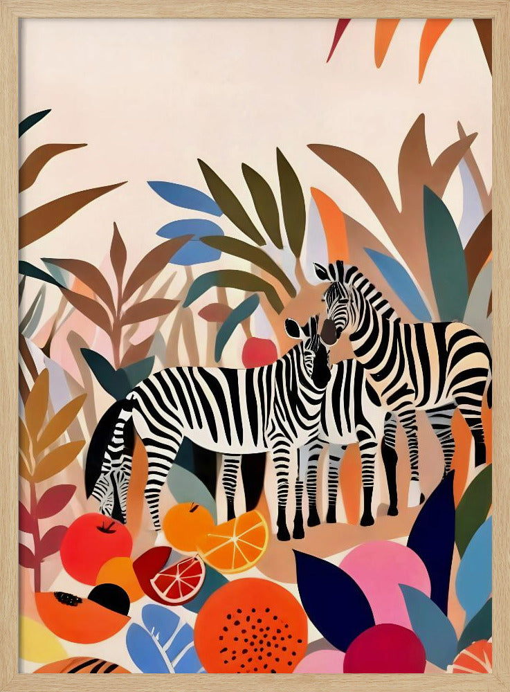 Drie zebra's | Poster