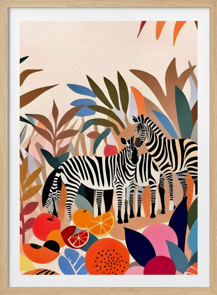 Drie zebra's | Poster