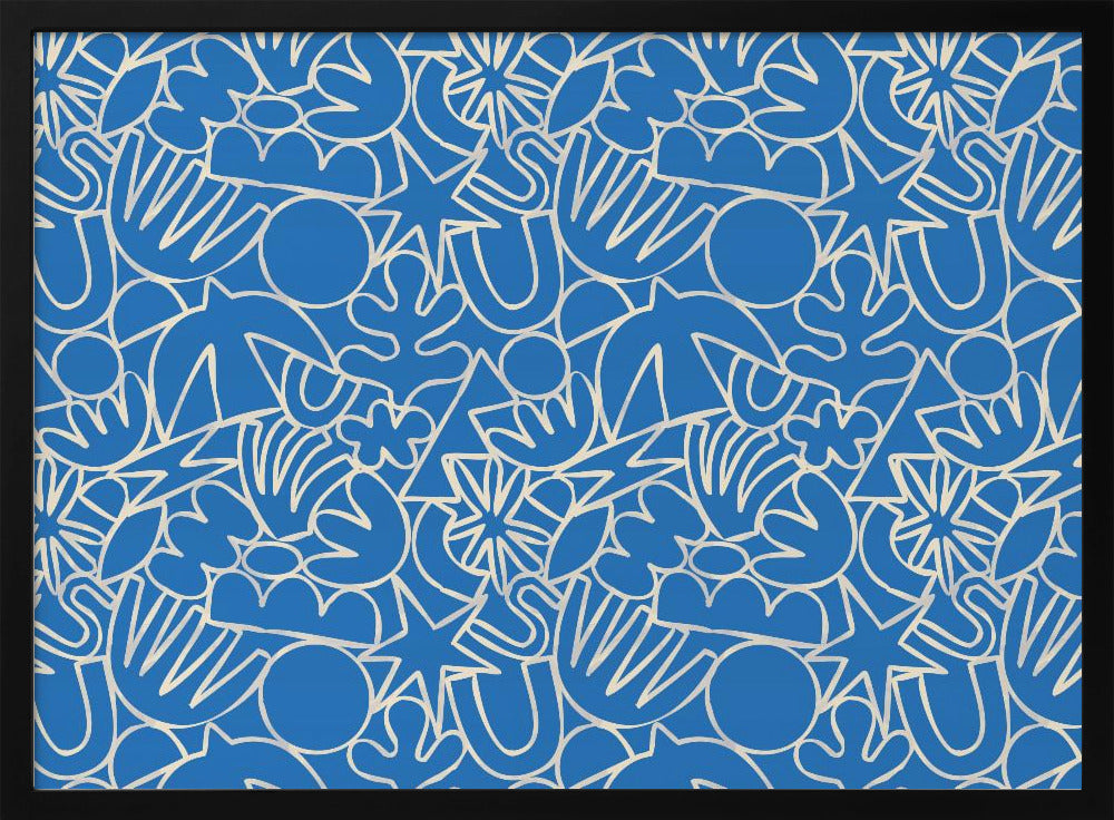 Dynamische Blauwe Dans | Poster