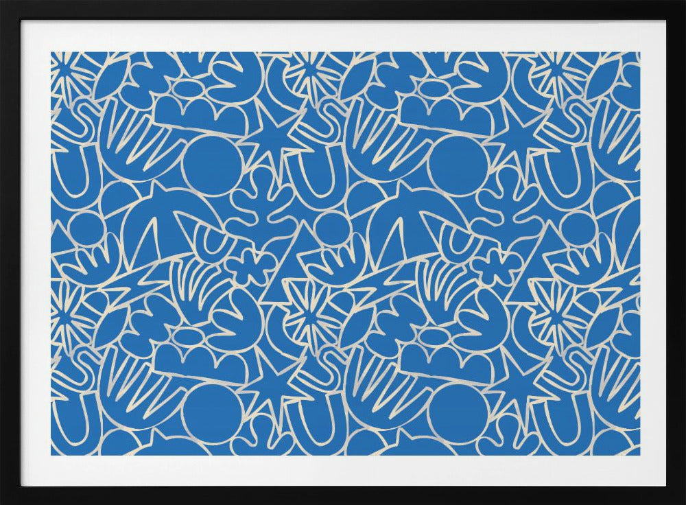 Dynamische Blauwe Dans | Poster