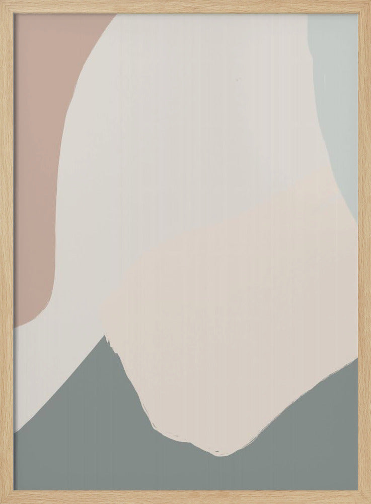 Rustgevende beige abstract | Poster