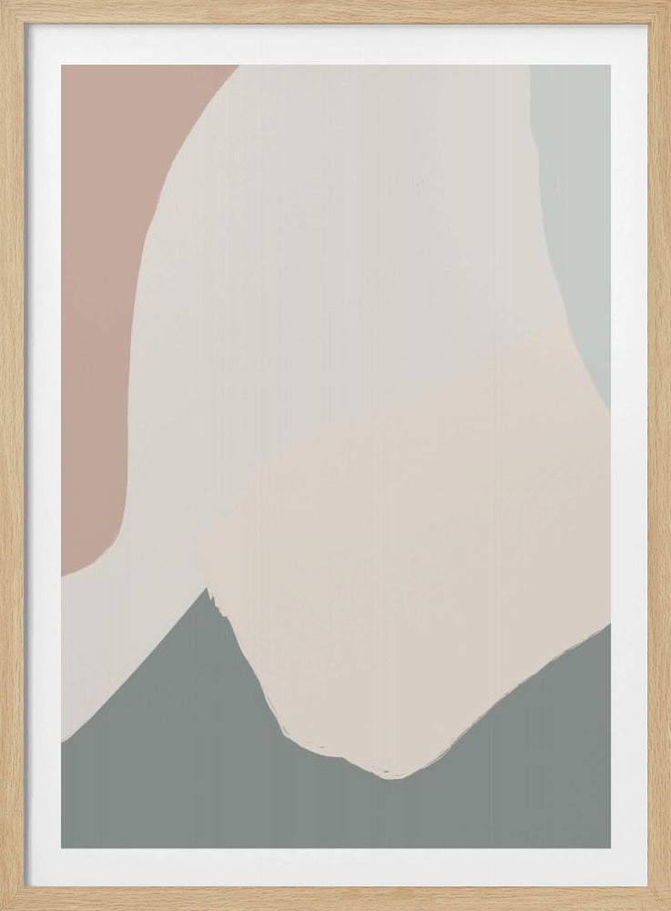 Rustgevende beige abstract | Poster