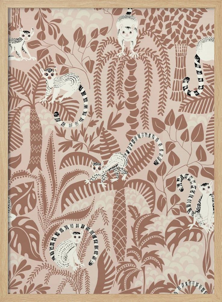 Jungle-avontuur Mocha Mousse | Poster