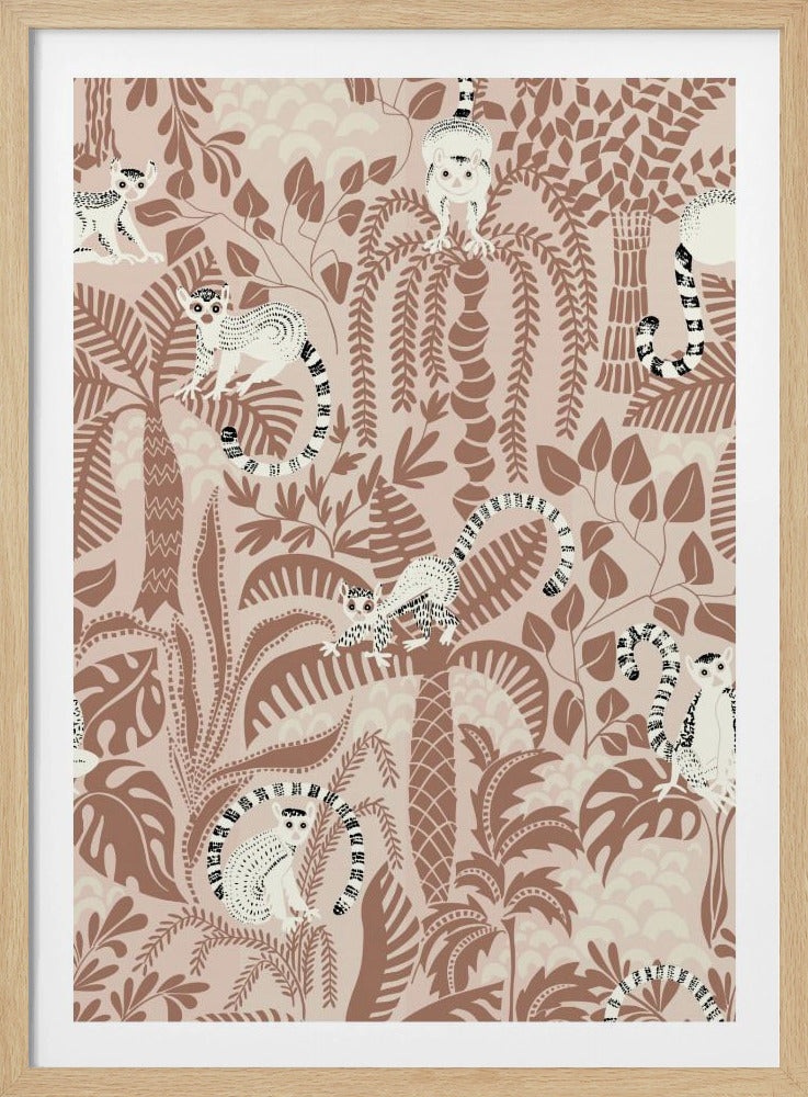 Jungle-avontuur Mocha Mousse | Poster