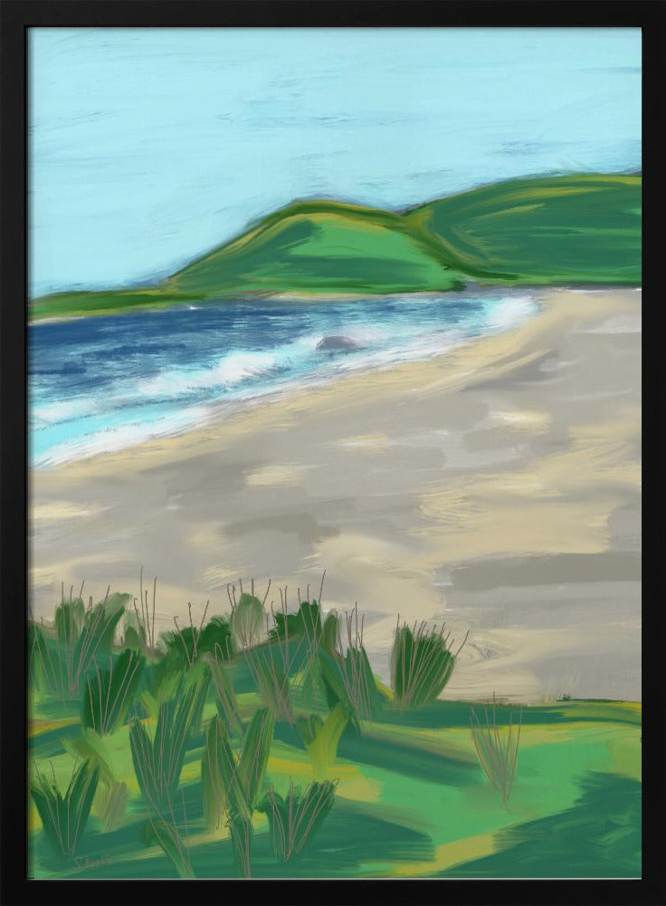 Dromerig strandtafereel | Poster