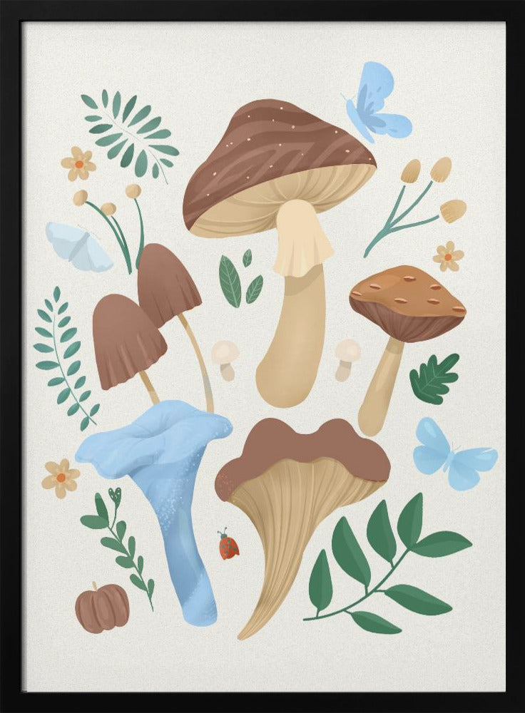 Mocha-paddestoelen | Poster