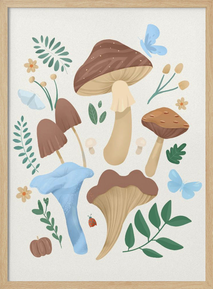 Mocha-paddestoelen | Poster