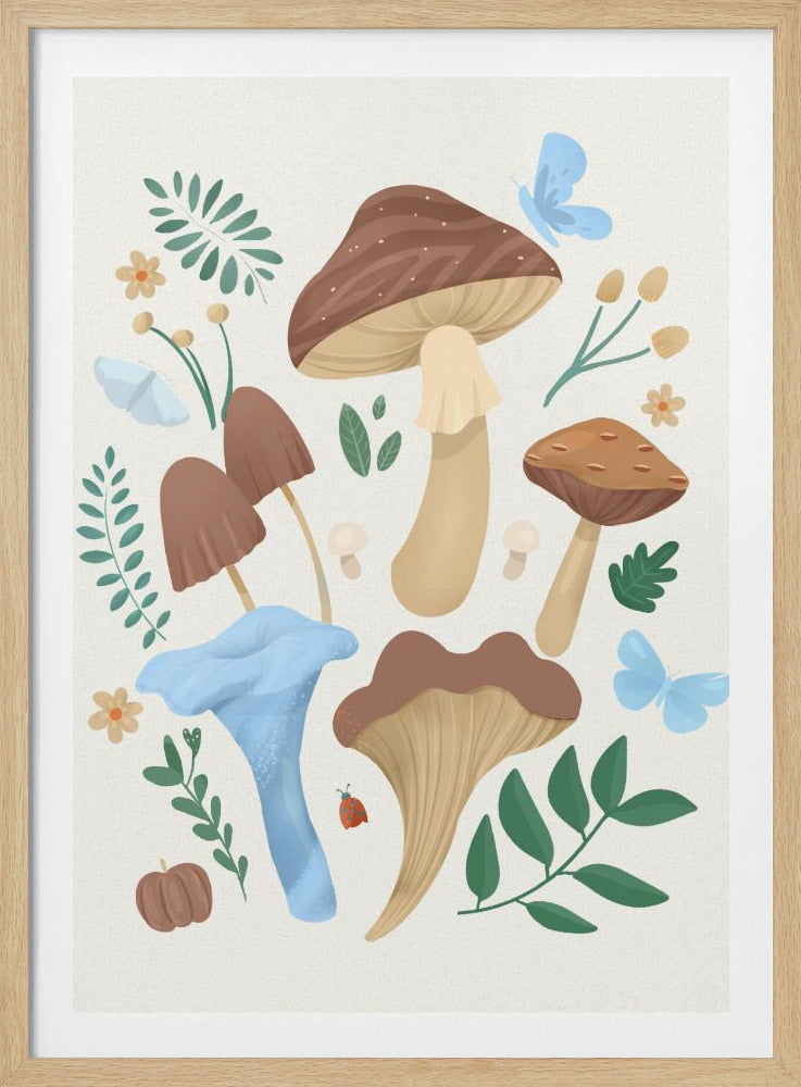 Mocha-paddestoelen | Poster