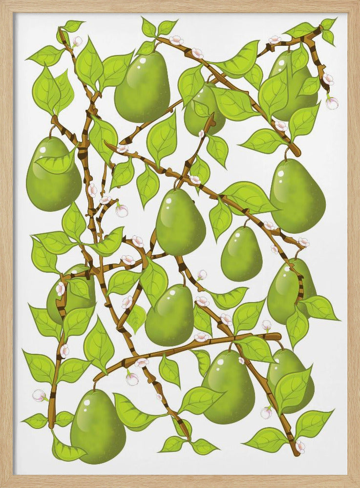Perenbloesemwarboel | Poster
