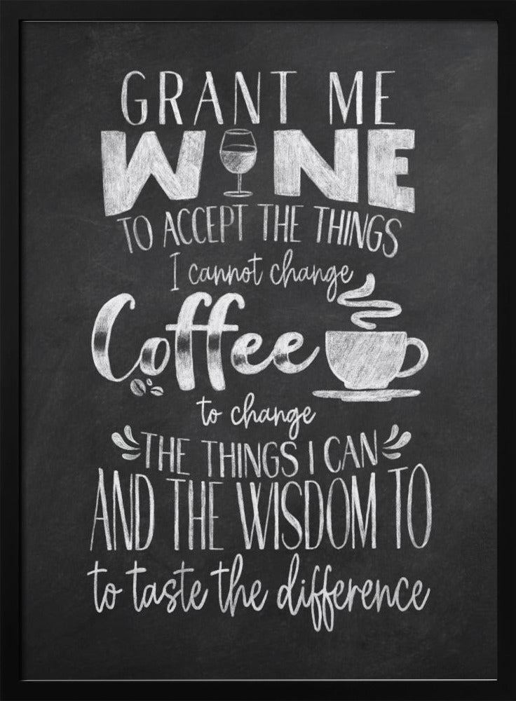Wijn en koffie | Poster